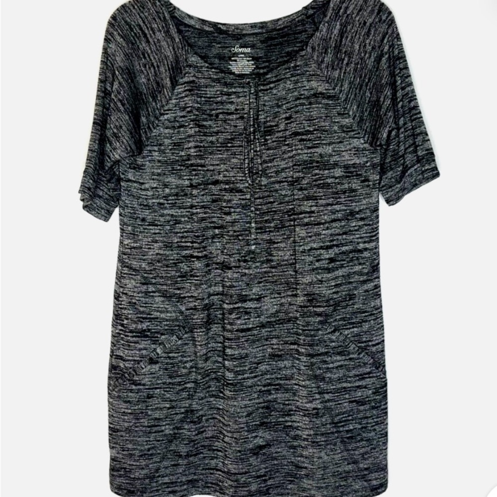 Soma Heathered Black Short Sleeve Tee